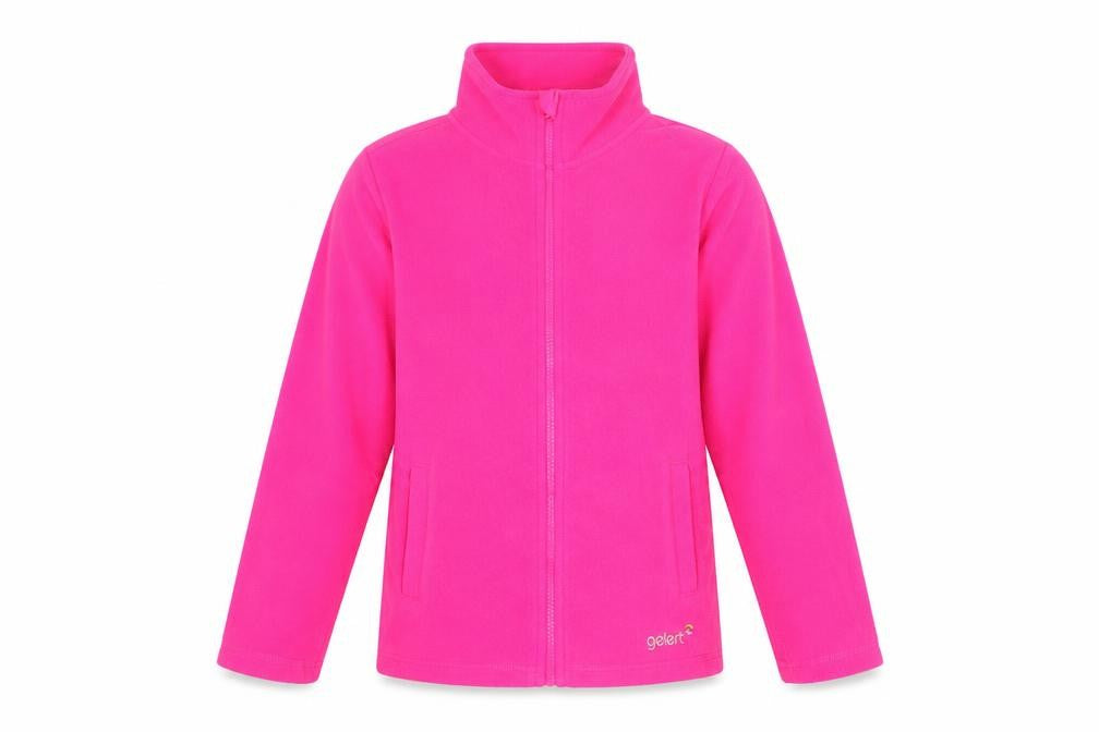 Gelert Girls Pink Fleece Full Zip Jacket 9-10 Years Lightweight Outdoor