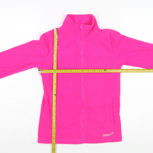 Gelert Girls Pink Fleece Full Zip Jacket 9-10 Years Lightweight Outdoor