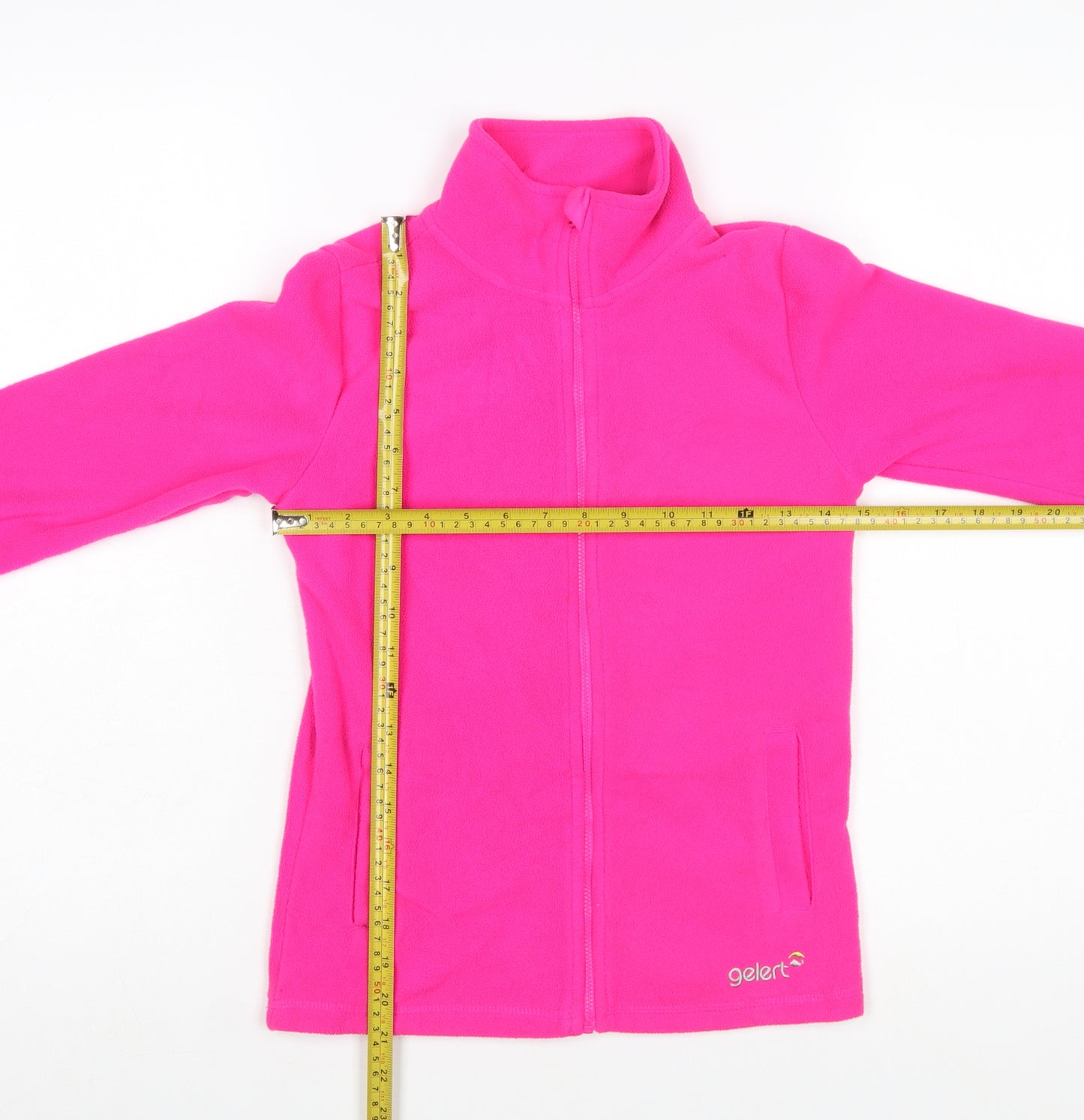 Gelert Girls Pink Fleece Full Zip Jacket 9-10 Years Lightweight Outdoor
