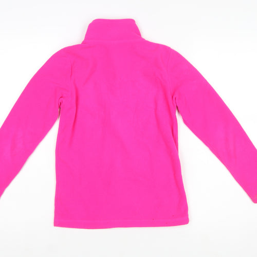 Gelert Girls Pink Fleece Full Zip Jacket 9-10 Years Lightweight Outdoor