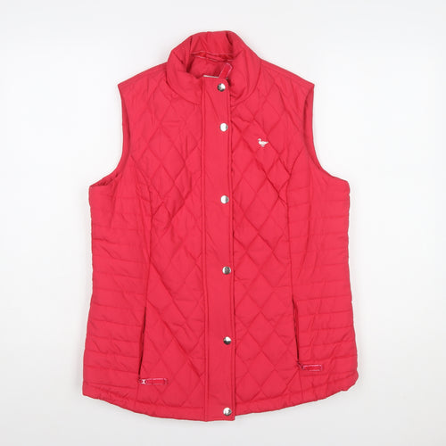 Country Rose Women's Pink Quilted Sleeveless Waistcoat Size S