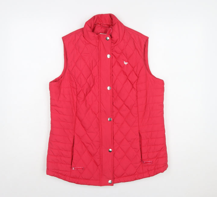 Country Rose Women's Pink Quilted Sleeveless Waistcoat Size S