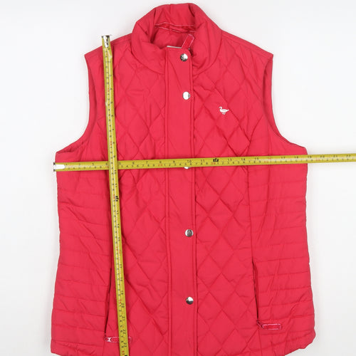 Country Rose Women's Pink Quilted Sleeveless Waistcoat Size S