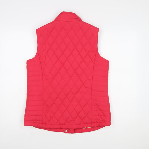Country Rose Women's Pink Quilted Sleeveless Waistcoat Size S