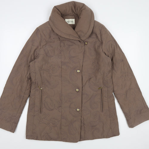 Eastex Women’s Brown Quilted Mid-Length Jacket UK 10 Regular Fit