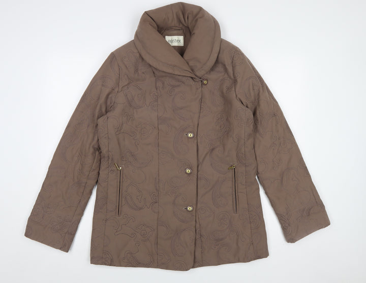 Eastex Women’s Brown Quilted Mid-Length Jacket UK 10 Regular Fit