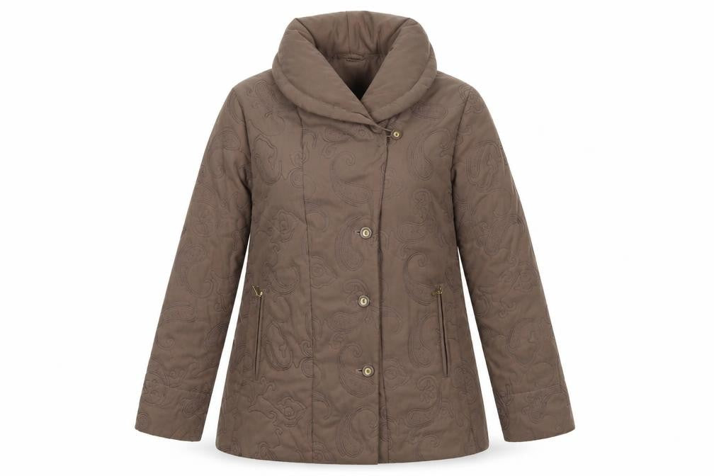 Eastex Women’s Brown Quilted Mid-Length Jacket UK 10 Regular Fit