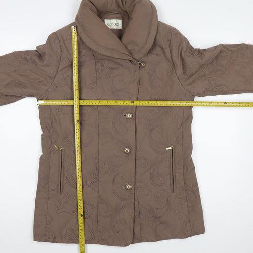 Eastex Women’s Brown Quilted Mid-Length Jacket UK 10 Regular Fit