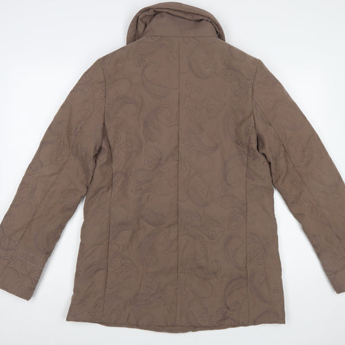 Eastex Women’s Brown Quilted Mid-Length Jacket UK 10 Regular Fit