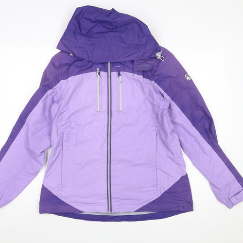 Regatta Womens Purple Waterproof Hooded Rain Jacket UK 12