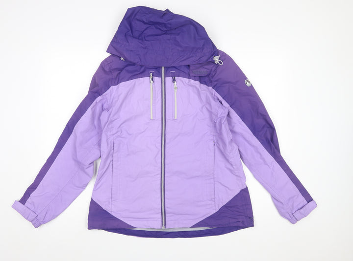 Regatta Womens Purple Waterproof Hooded Rain Jacket UK 12
