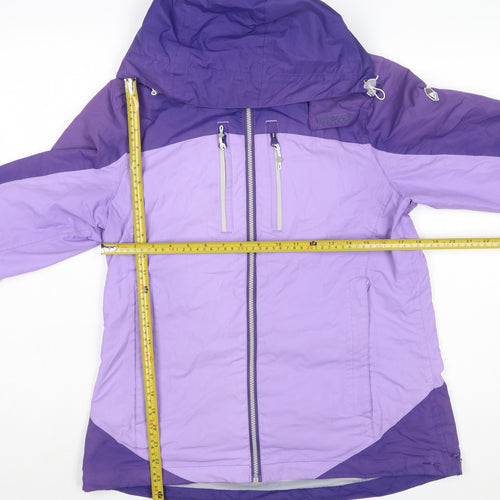 Regatta Womens Purple Waterproof Hooded Rain Jacket UK 12