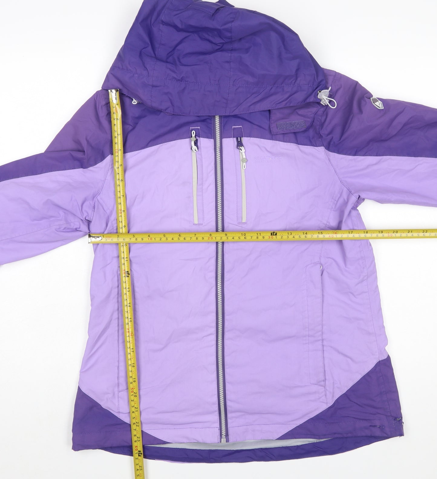 Regatta Womens Purple Waterproof Hooded Rain Jacket UK 12