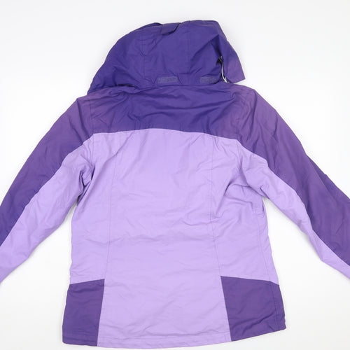 Regatta Womens Purple Waterproof Hooded Rain Jacket UK 12