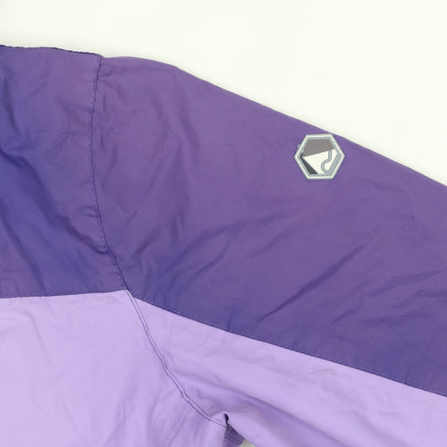 Regatta Womens Purple Waterproof Hooded Rain Jacket UK 12