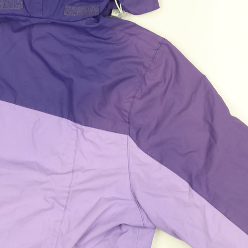 Regatta Womens Purple Waterproof Hooded Rain Jacket UK 12