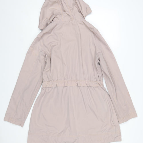 Principles by Ben de Lisi Women's Beige Parka Coat Size 12 Hooded Mid-Length