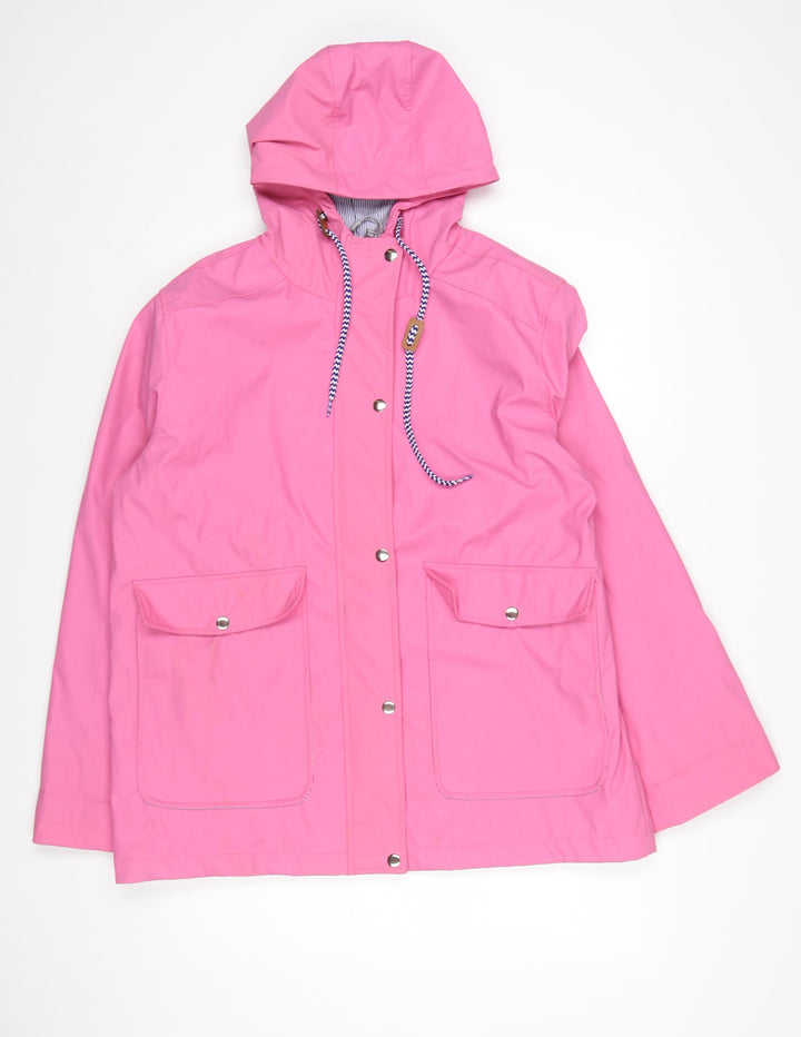 Rising Women Pink Waterproof Hooded Rain Coat XL