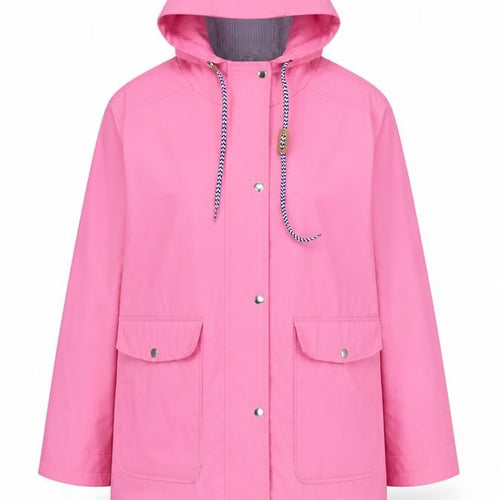 Rising Women Pink Waterproof Hooded Rain Coat XL