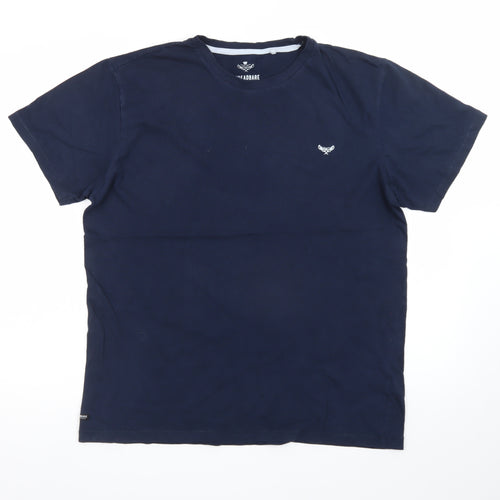 Threadbare Men's Blue Crew Neck Cotton T-Shirt Size L
