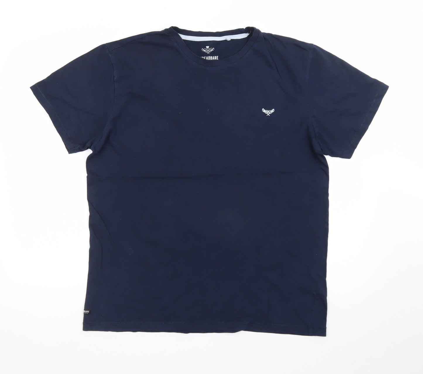 Threadbare Men's Blue Crew Neck Cotton T-Shirt Size L