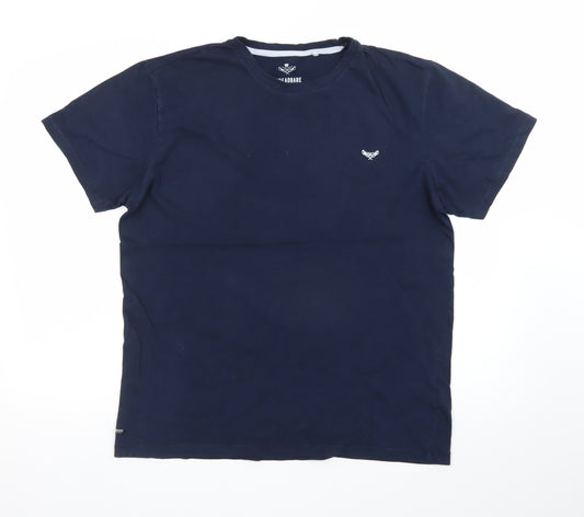 Threadbare Men's Blue Crew Neck Cotton T-Shirt Size L