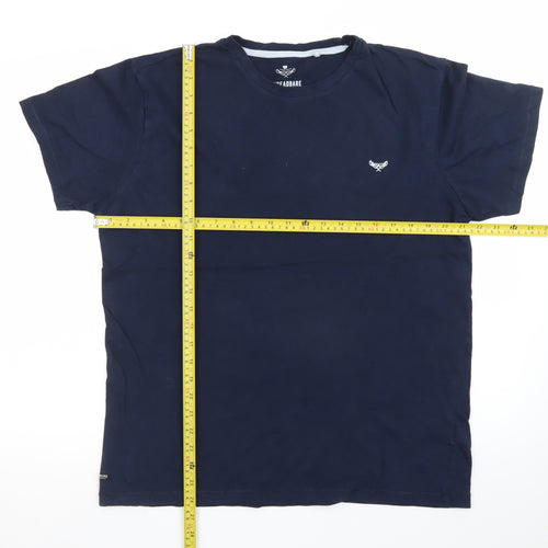 Threadbare Men's Blue Crew Neck Cotton T-Shirt Size L