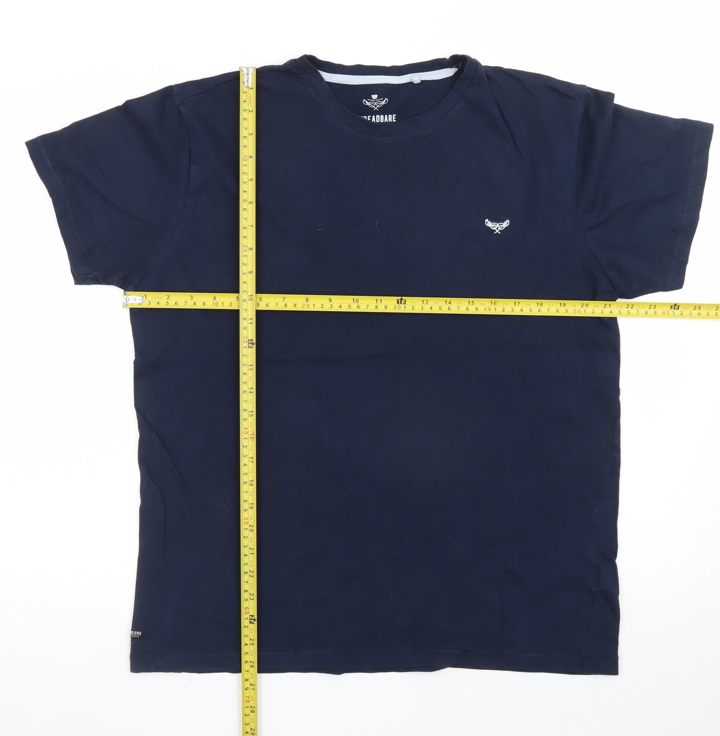Threadbare Men's Blue Crew Neck Cotton T-Shirt Size L