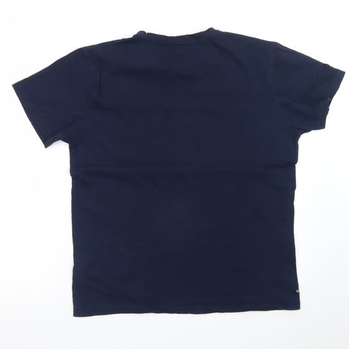 Threadbare Men's Blue Crew Neck Cotton T-Shirt Size L