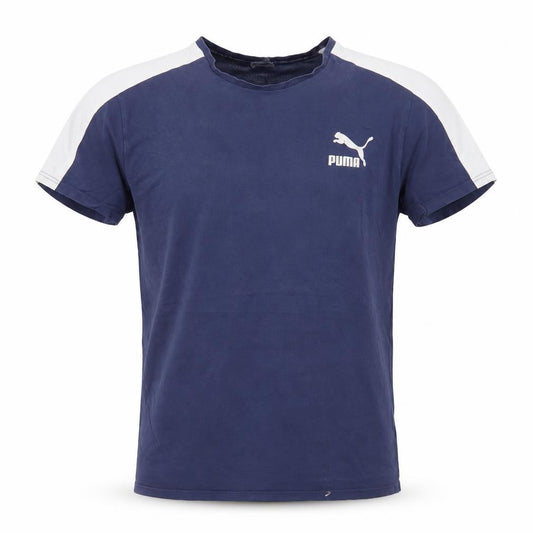Front view of Puma Men's Blue 2XL Sports Crew Neck Short Sleeve T-Shirt