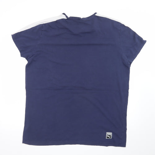 Puma Men's Blue 2XL Sports Crew Neck Short Sleeve T-Shirt