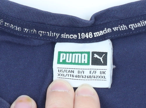Puma Men's Blue 2XL Sports Crew Neck Short Sleeve T-Shirt