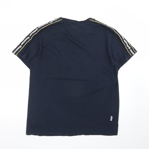 Lambretta Men's Blue XL Retro Crew Neck Cotton T-Shirt
