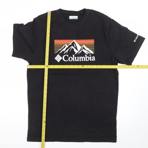 Columbia Men Black Mountain Graphic Cotton Crew Neck T-Shirt M