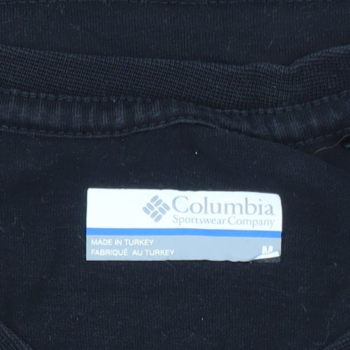 Columbia Men Black Mountain Graphic Cotton Crew Neck T-Shirt M