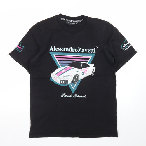 Alessandro Zavetti Men's Black Medium Hacienda Motorsport Graphic T-Shirt
