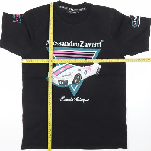 Alessandro Zavetti Men's Black Medium Hacienda Motorsport Graphic T-Shirt