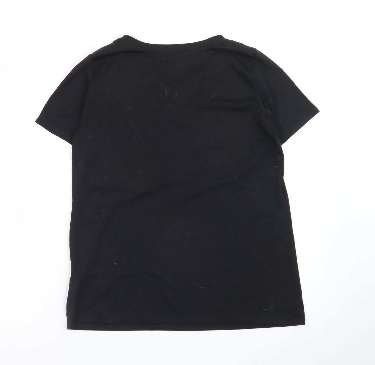 Nike Womens Black Dri-FIT V-Neck T-Shirt Size M Sports Tee