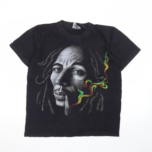 The Roxx Men's Black Medium Vintage Music Graphic T-Shirt