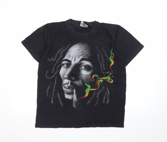 The Roxx Men's Black Medium Vintage Music Graphic T-Shirt