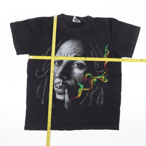 The Roxx Men's Black Medium Vintage Music Graphic T-Shirt