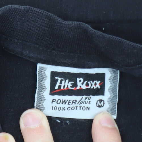 The Roxx Men's Black Medium Vintage Music Graphic T-Shirt