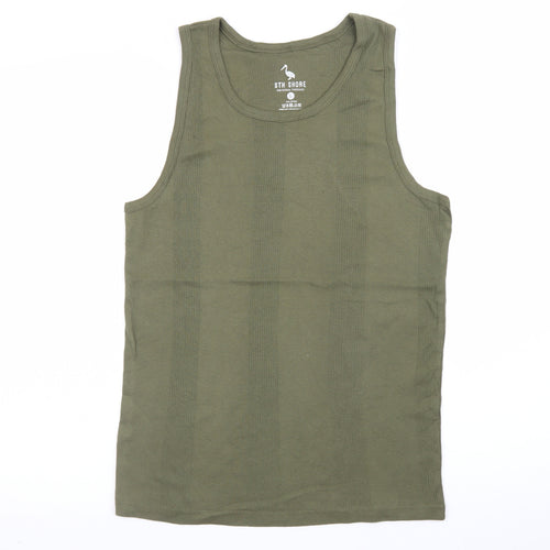 STH Shore Men's Green Sleeveless Cotton Tank Top Size L