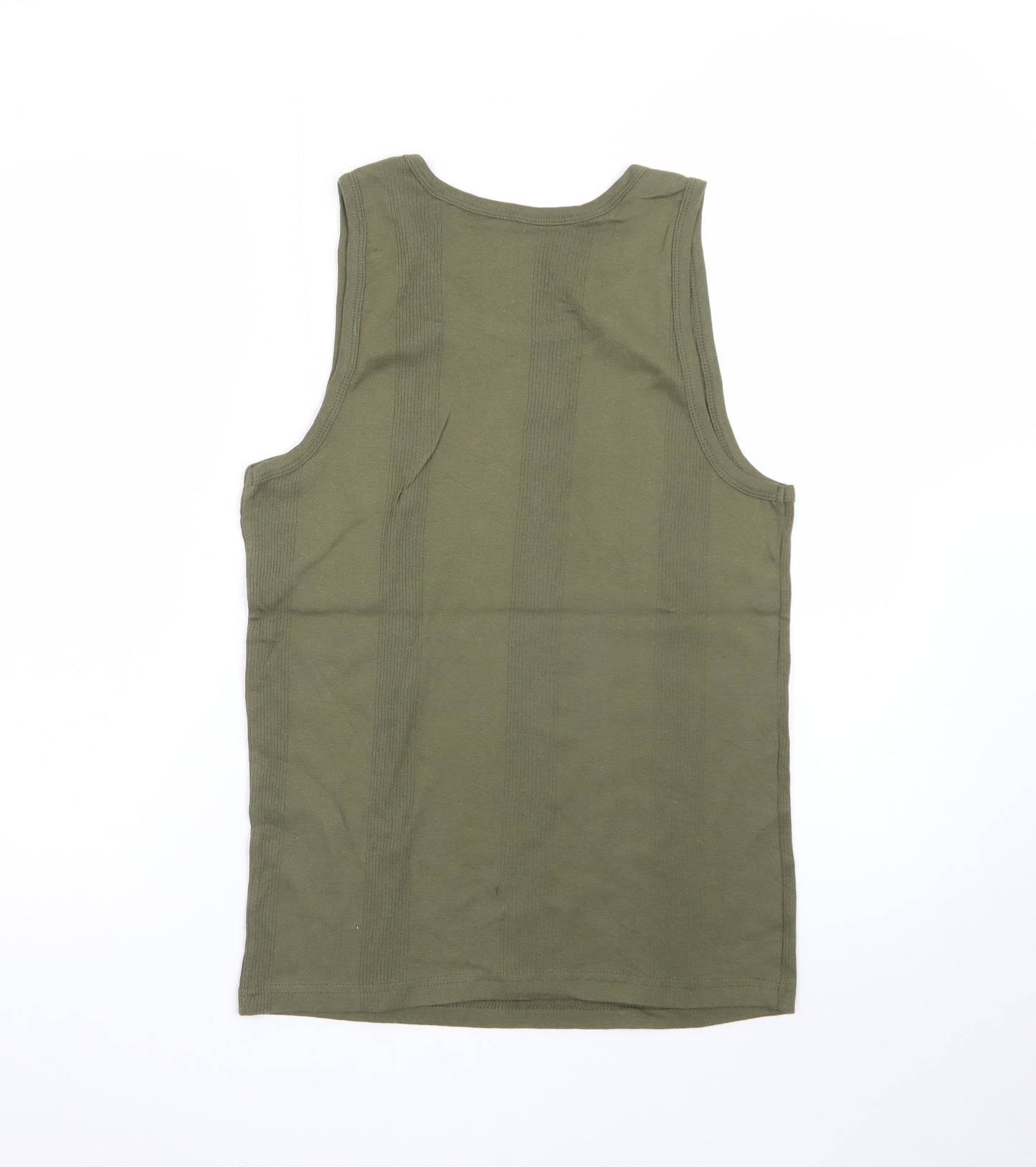 STH Shore Men's Green Sleeveless Cotton Tank Top Size L