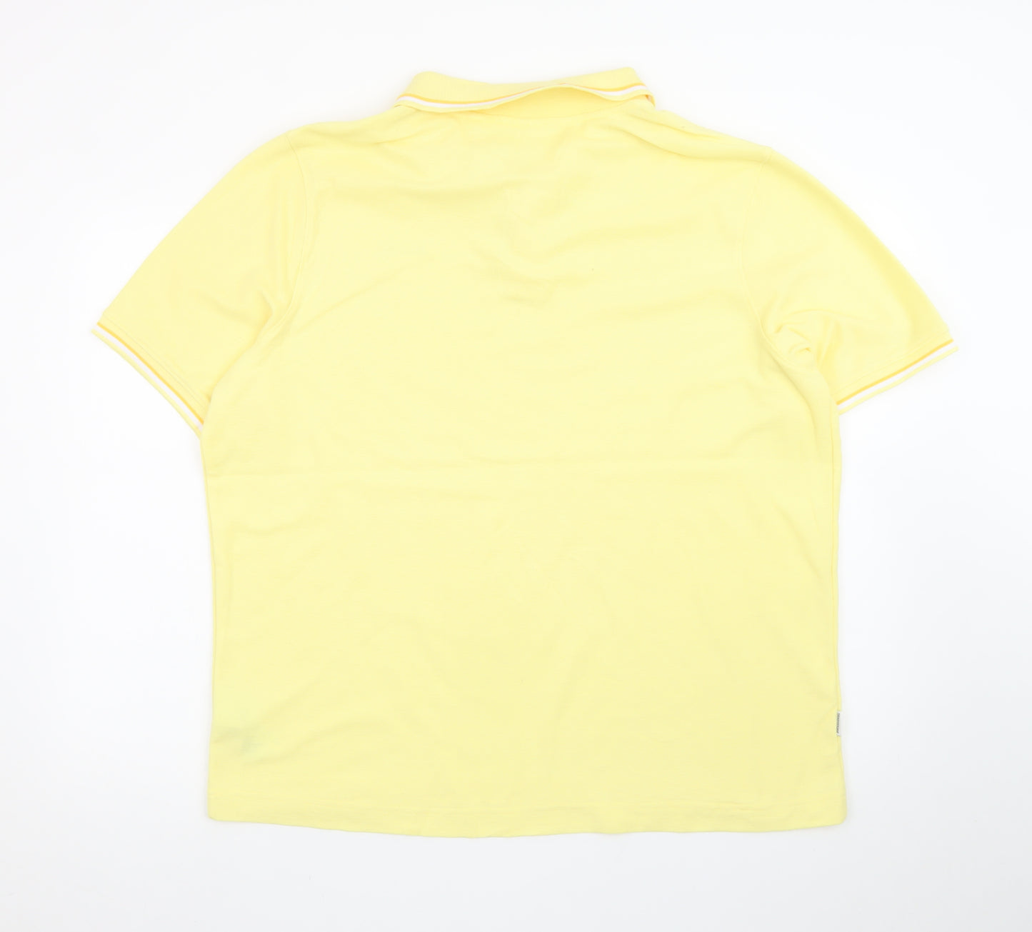 Slazenger Mens Yellow XL Polo Shirt Cotton Blend Sportswear