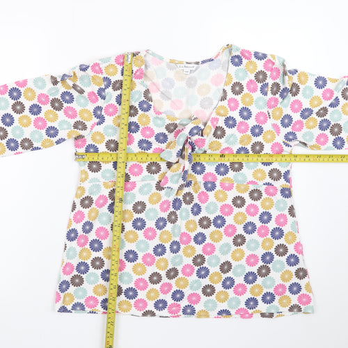 L.K. Bennett Women's Multicoloured Floral Wrap Blouse Size L