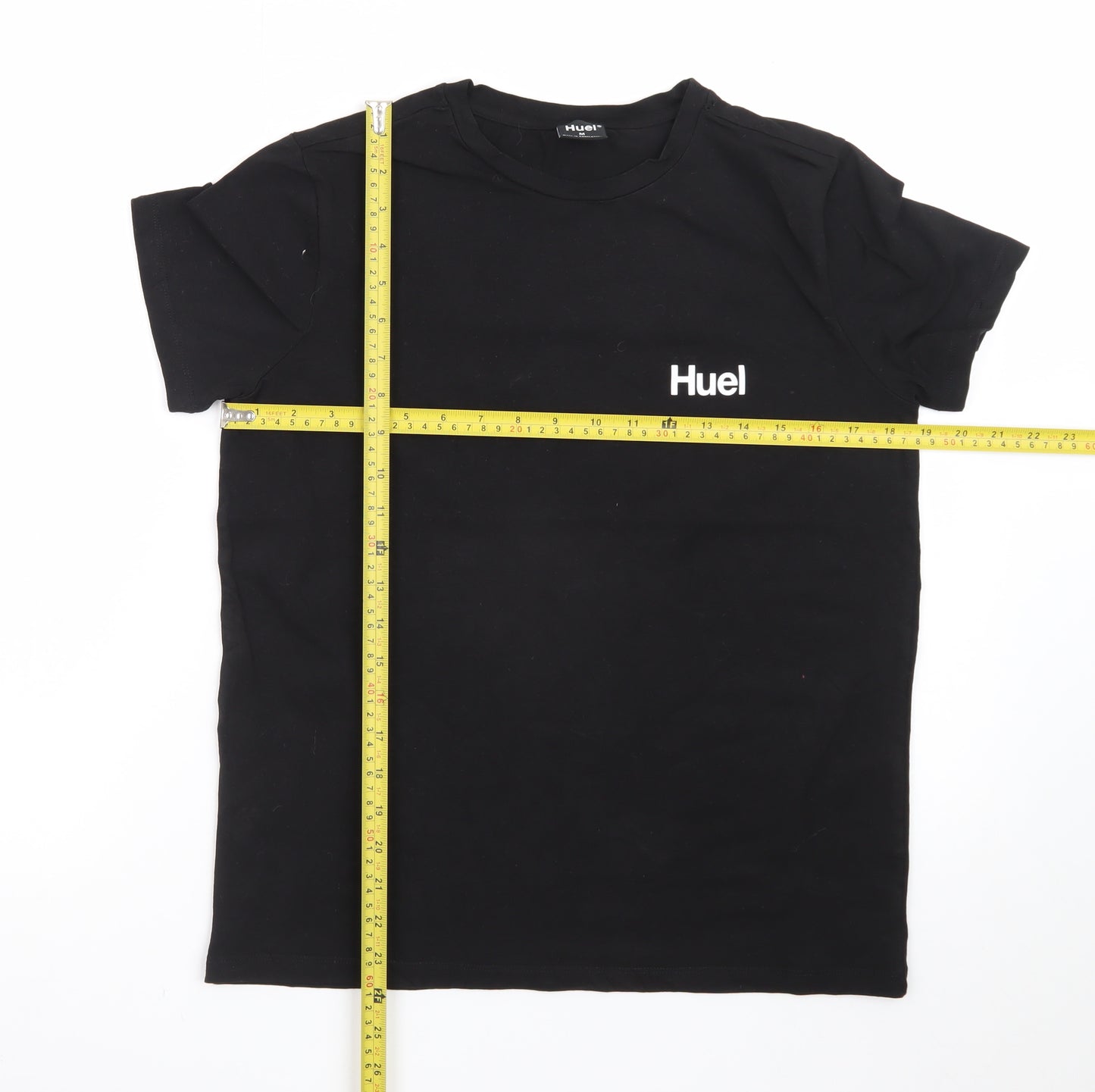 Huel Men's Black Cotton Crew Neck Short Sleeve T-Shirt M