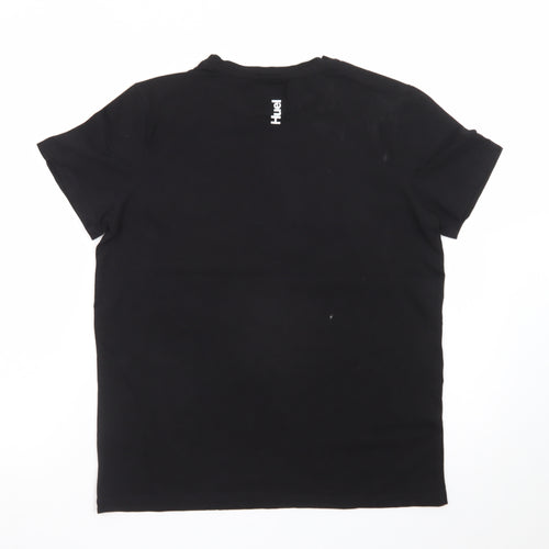 Huel Men's Black Cotton Crew Neck Short Sleeve T-Shirt M