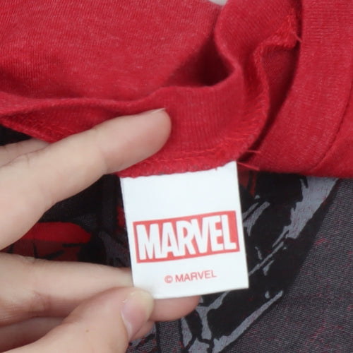 Marvel Men’s Red Deadpool Comic Graphic T-Shirt Size S