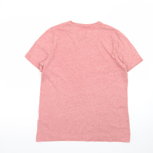 Abercrombie Kids Boys Pink Logo T-Shirt 13-14 Years Short Sleeve Crew Neck